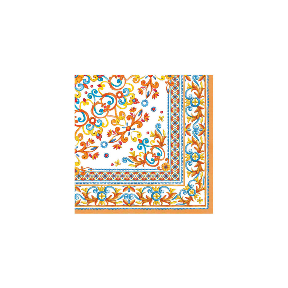 Paquet de 20 serviettes ORANGE