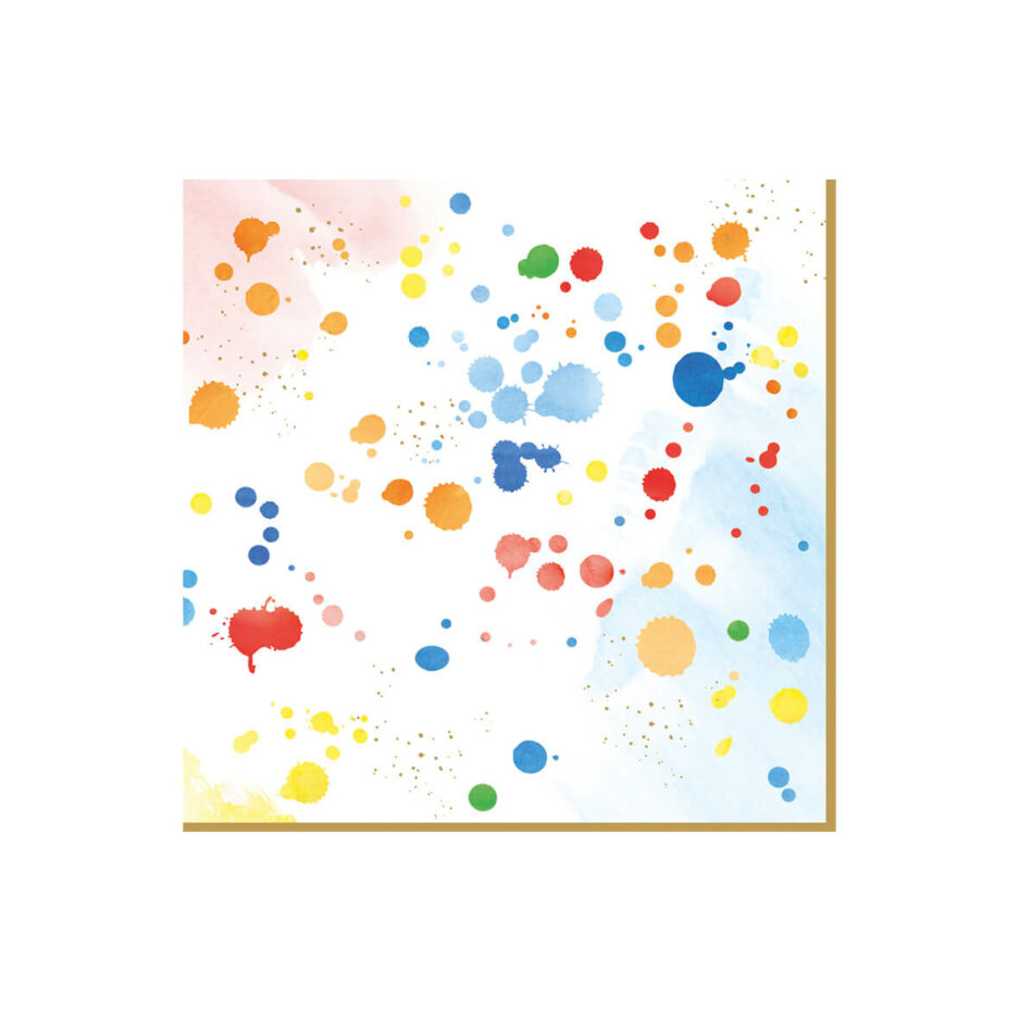 Paquet de 20 serviettes COLOUR SPLASH