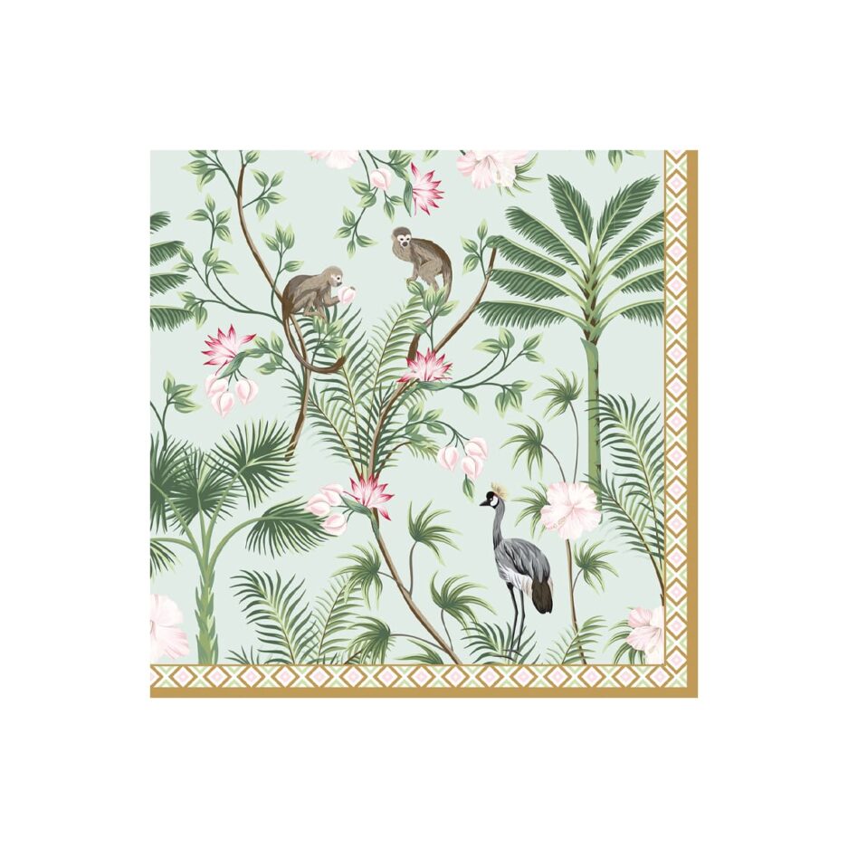 Confezione 20 Tovaglioli Carta 33x33 WILD TROPICAL
