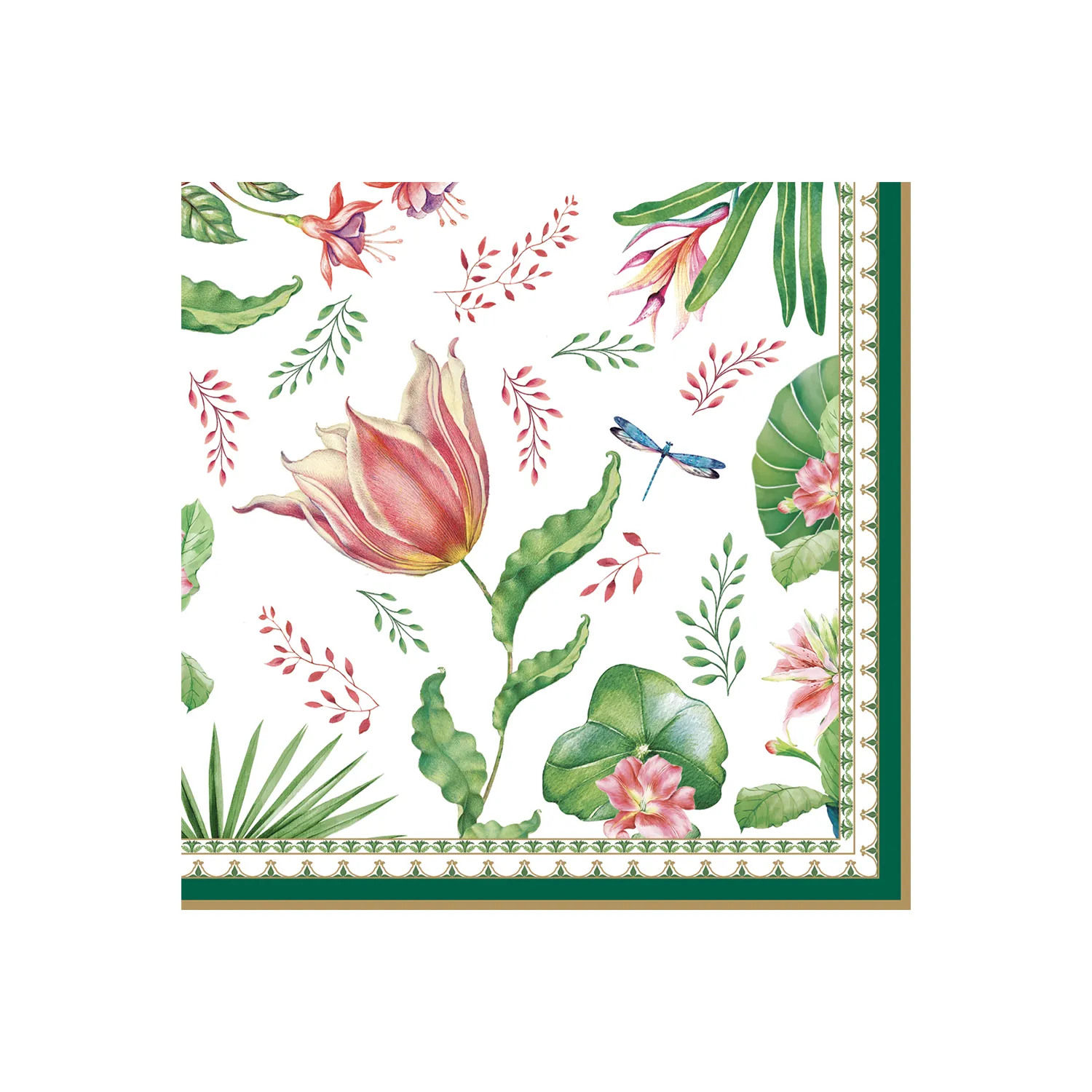 Pack of 20 paper napkins 3-ply BOTANIC CHIC