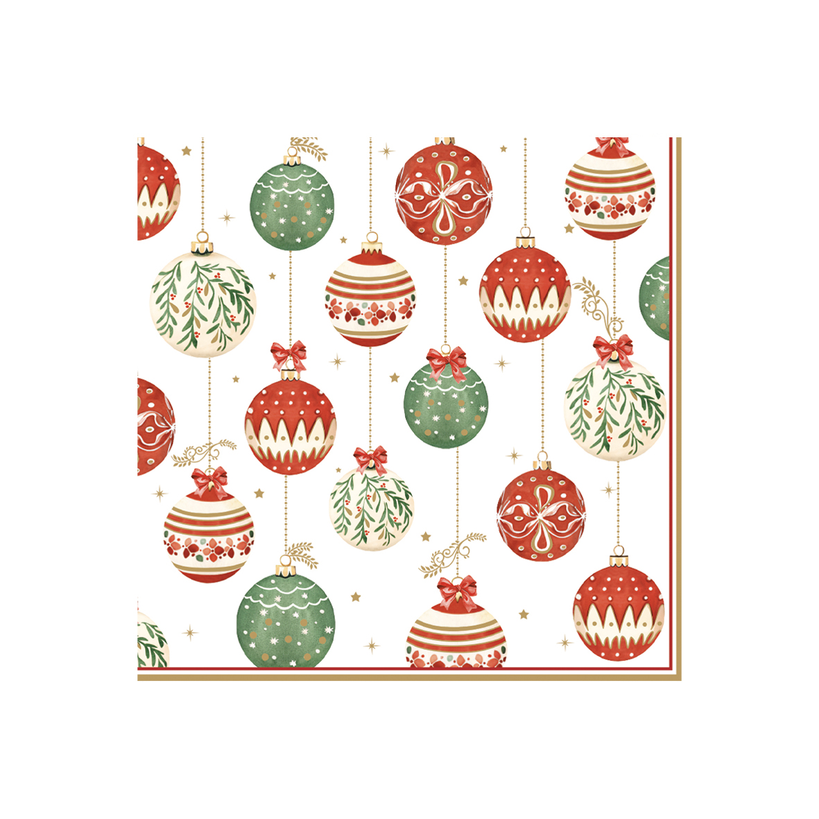 Confezione 20 tovaglioli carta 3 veli 33x33 cm CHRISTMAS EVE