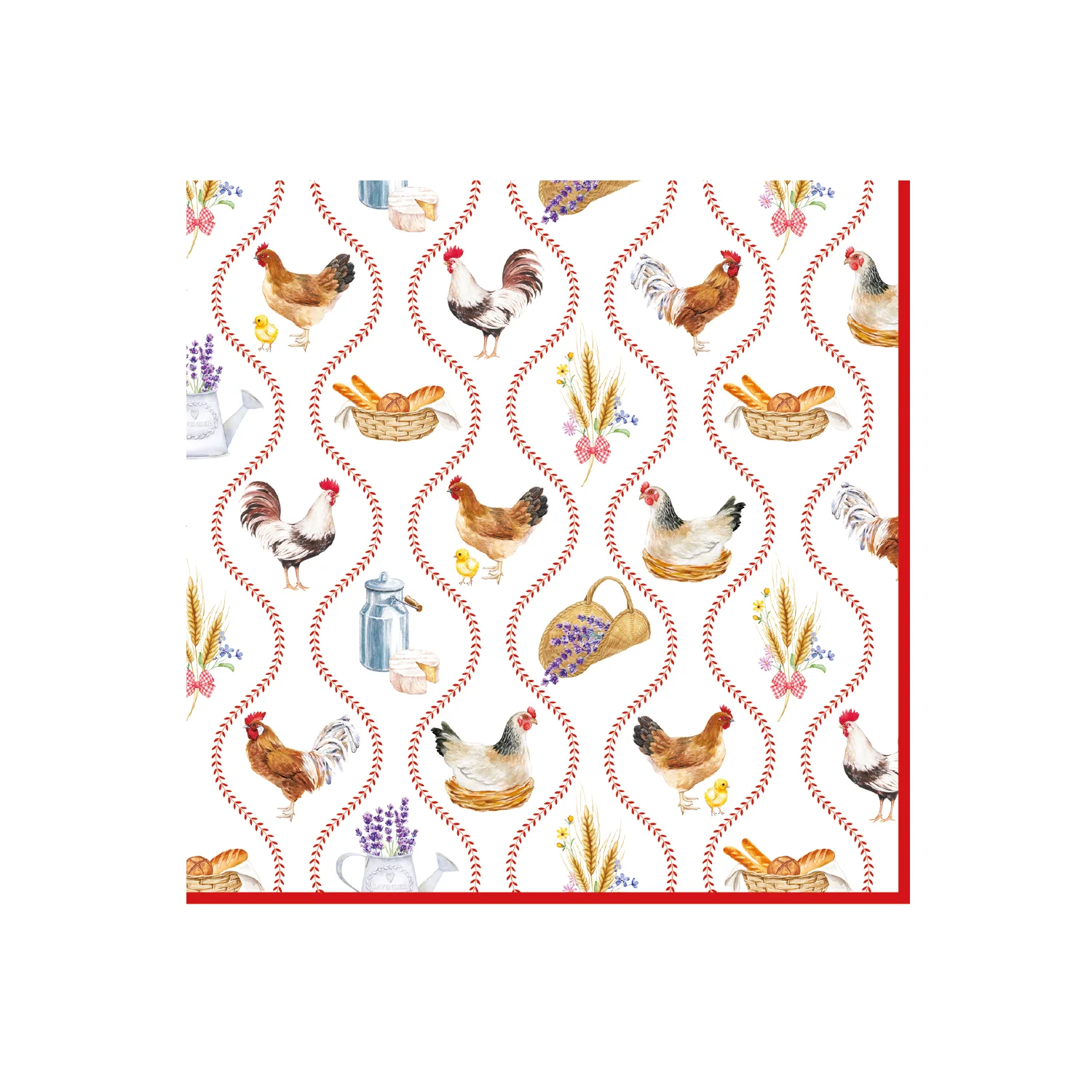 Pack of 20 paper napkins 3-ply 33×33 cm COUNTRY LIFE