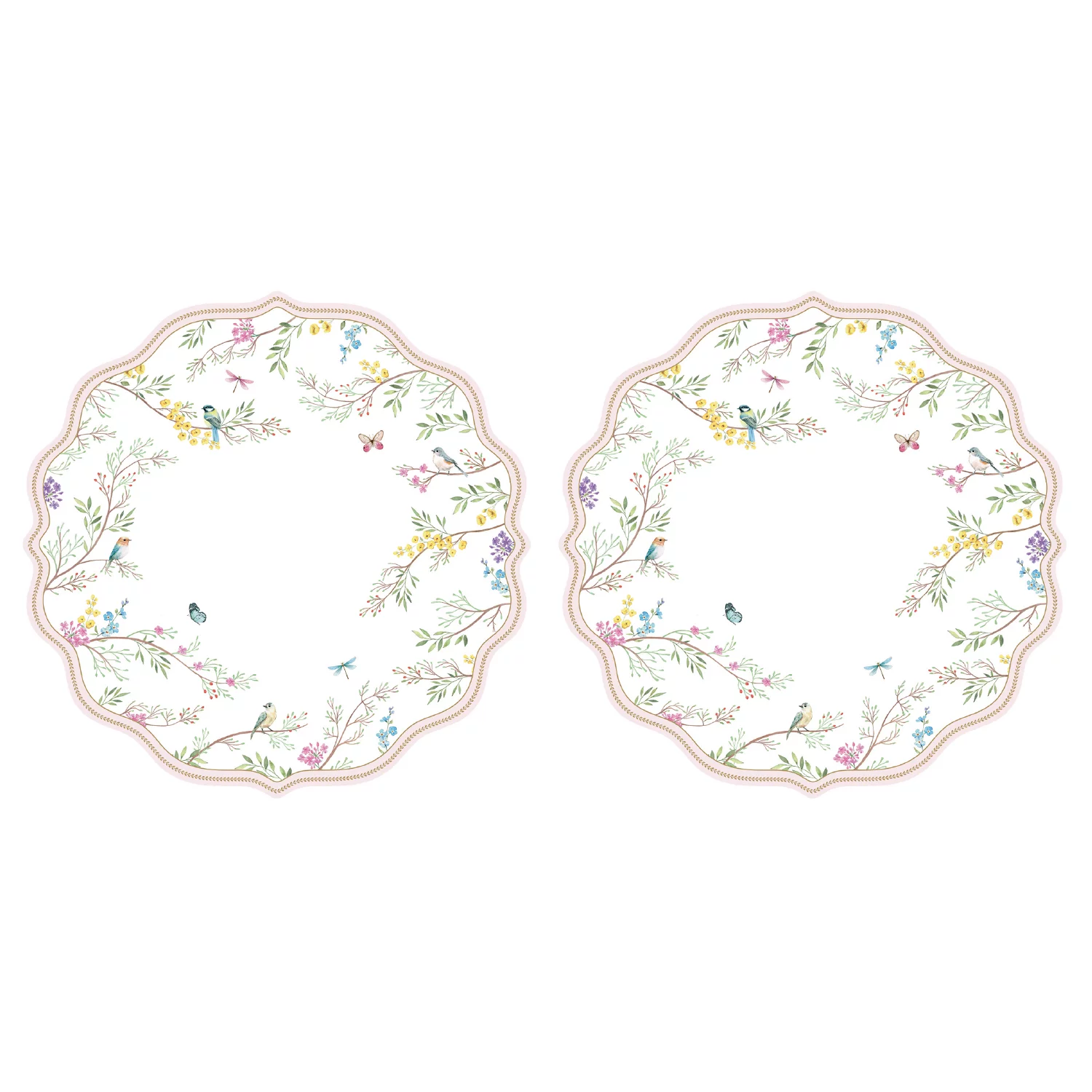 Set of 2 placemats 34,5×34,5 cm BIRDS MELODY