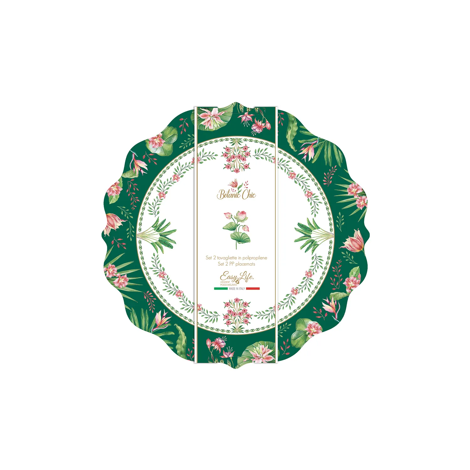 Alternative view of Set of 2 placemats Ø 34,5 cm BOTANIC CHIC