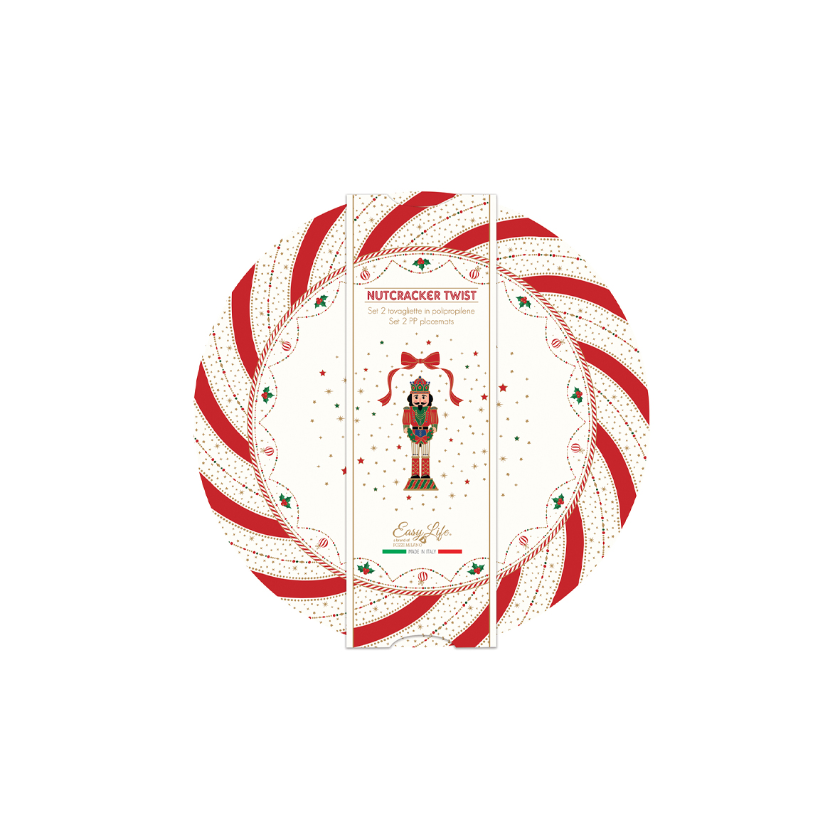 Alternative view of Ensemble de 2 sets de table  34,5 x 34,5 cm NUTCRACKER TWIST