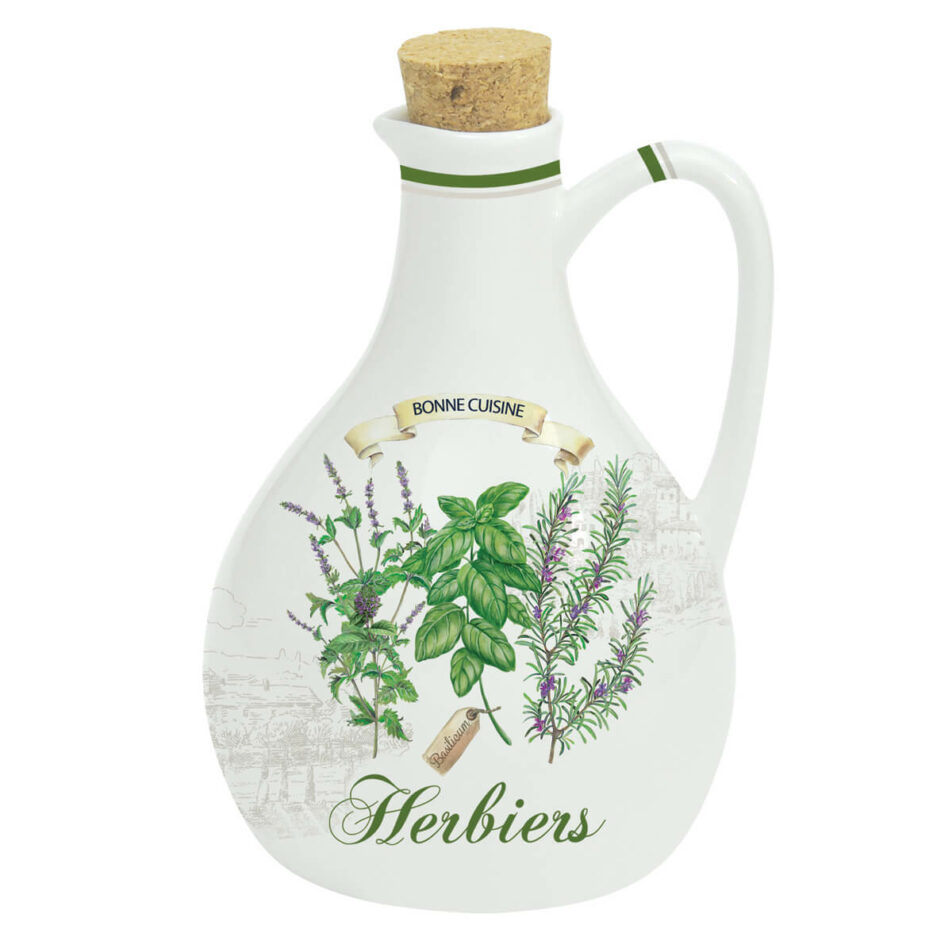 Bouteille à huile en porcelaine, 500 ml HERBIERS