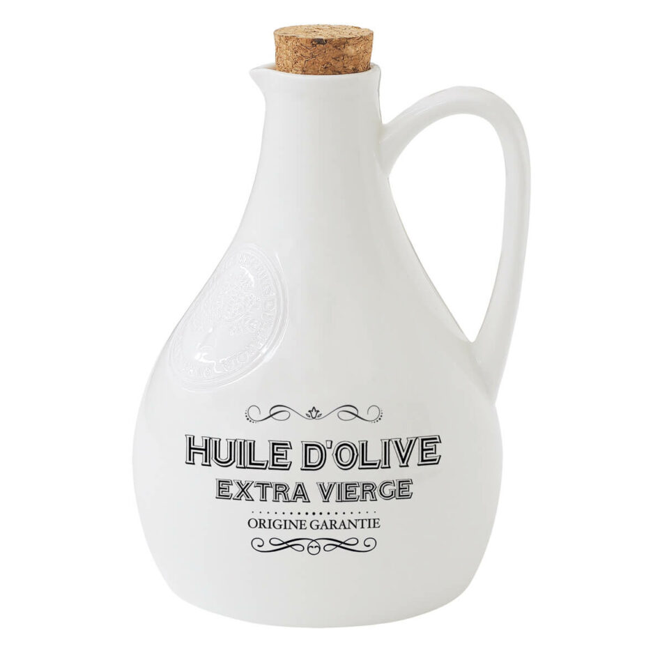 Bottiglia olio/aceto 500ml in porcellana in scatola