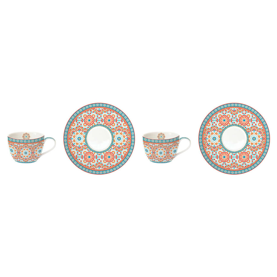 Set 2 tazzine caffè 110 ml. con piattino in porcellana
