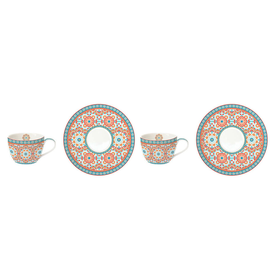 Set 2 tazze con piattino in porcellana 240 ml GRANADA