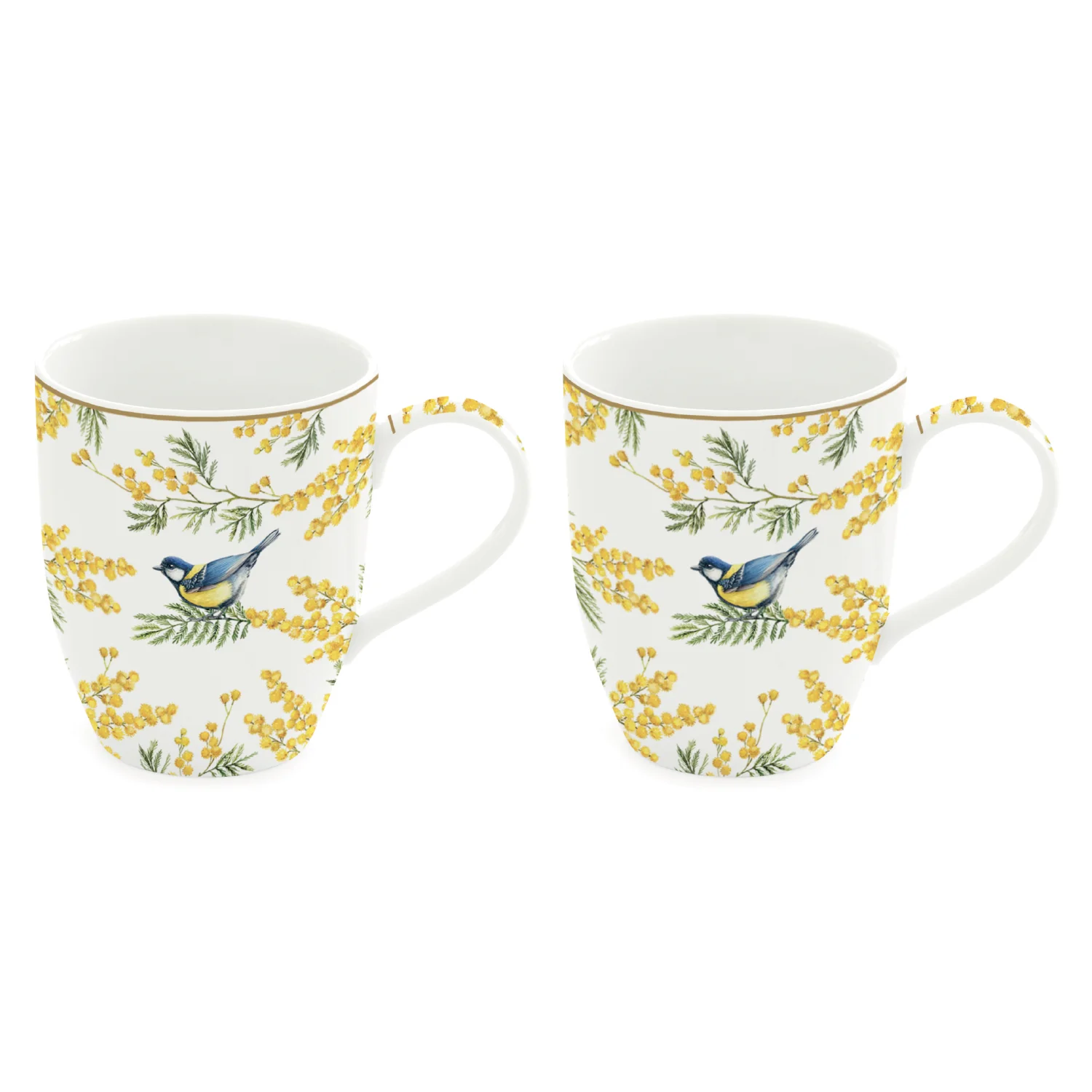Set of 2 mugs in porcelain 350 ml MIMOSA