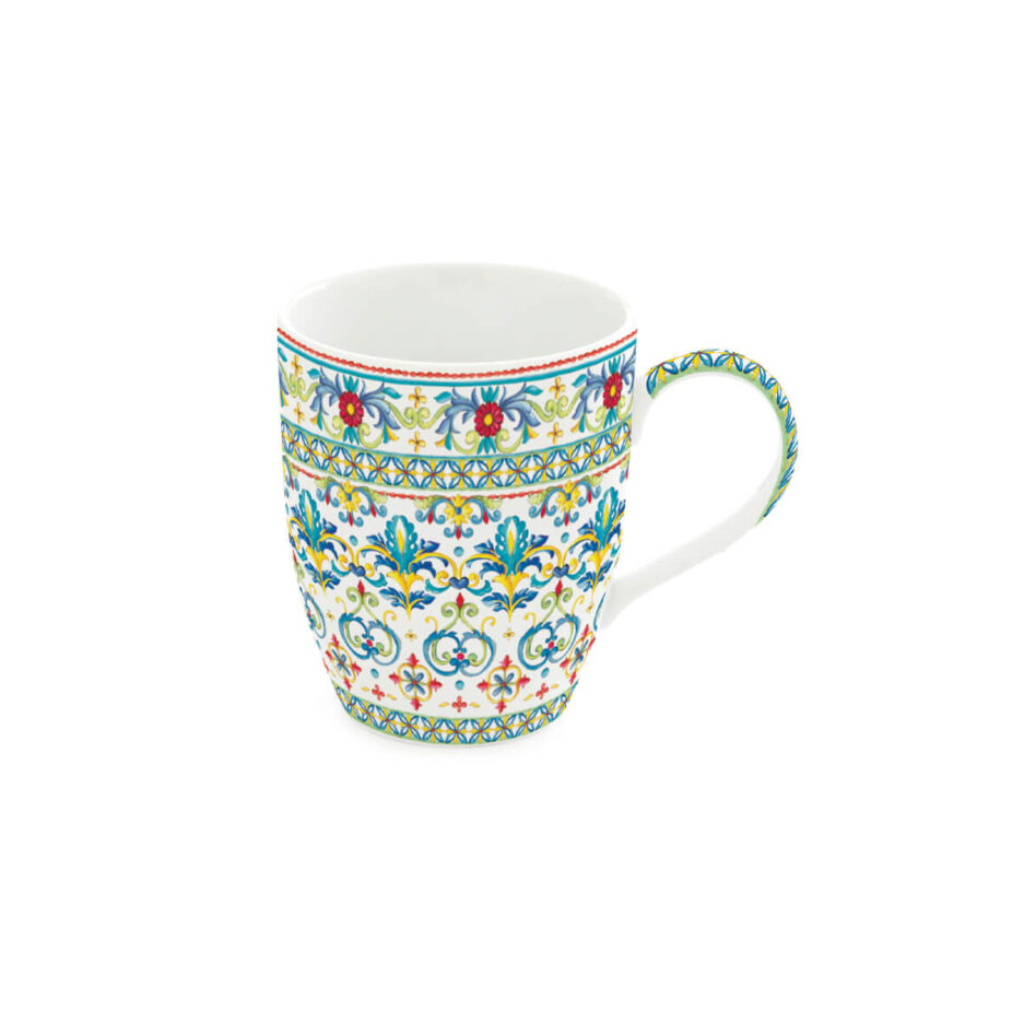 Set 6 Tazza 350 ml in porcellana BLUE