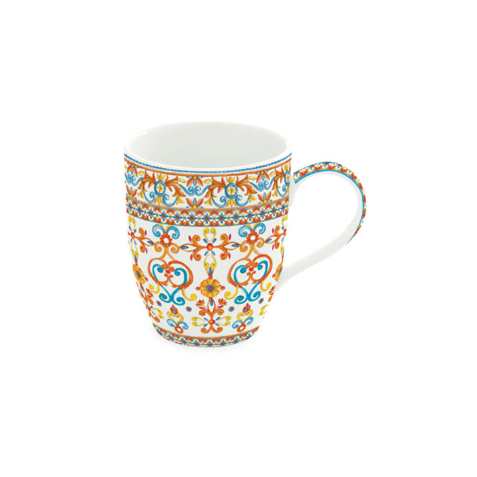 Set 6 Tazza 350 ml in porcellana ORANGE