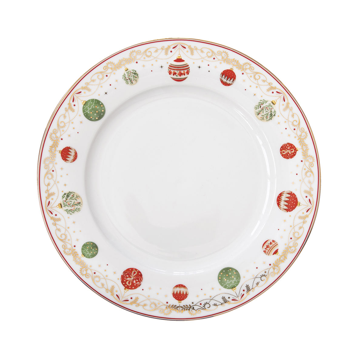 Piatto piano in porcellana Ø 26,5 cm CHRISTMAS EVE