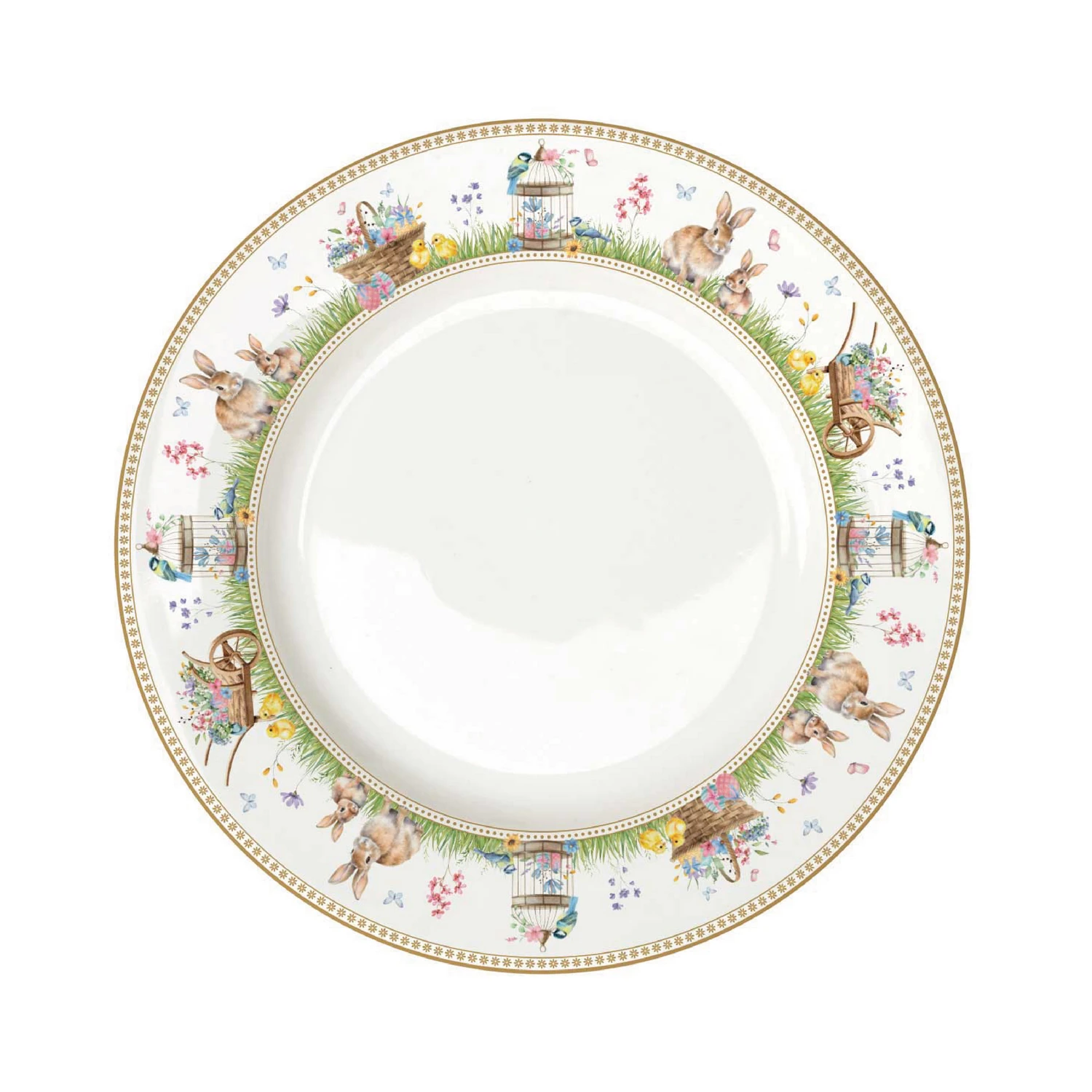 Dinner plate in porcelain Ø 26,5 cm SPRING BLOOM