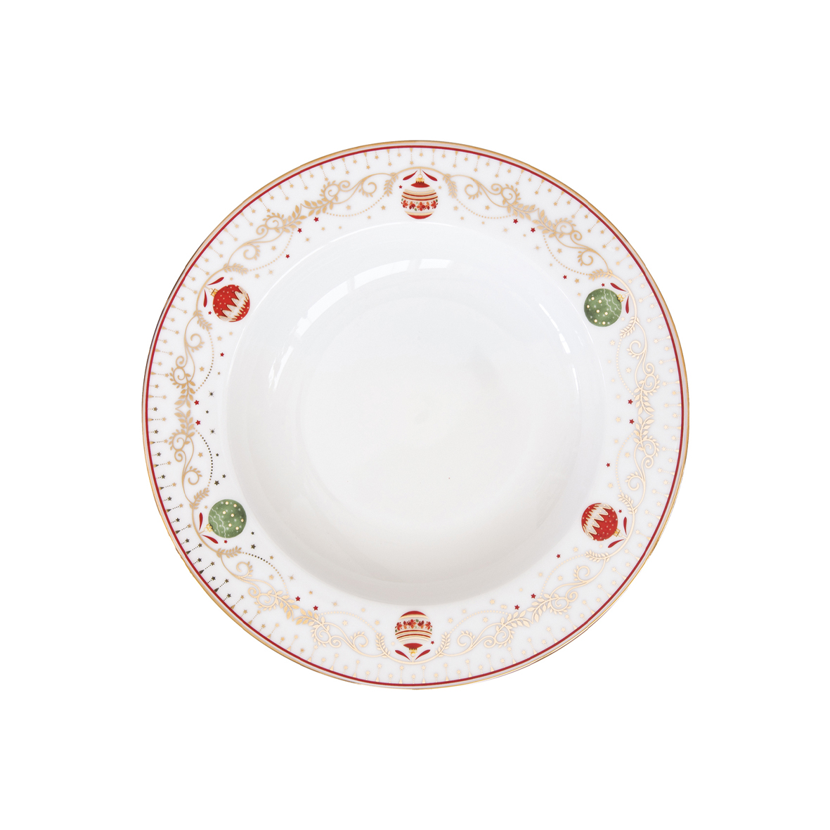 Piatto fondo in porcellana Ø 21,5 cm CHRISTMAS EVE