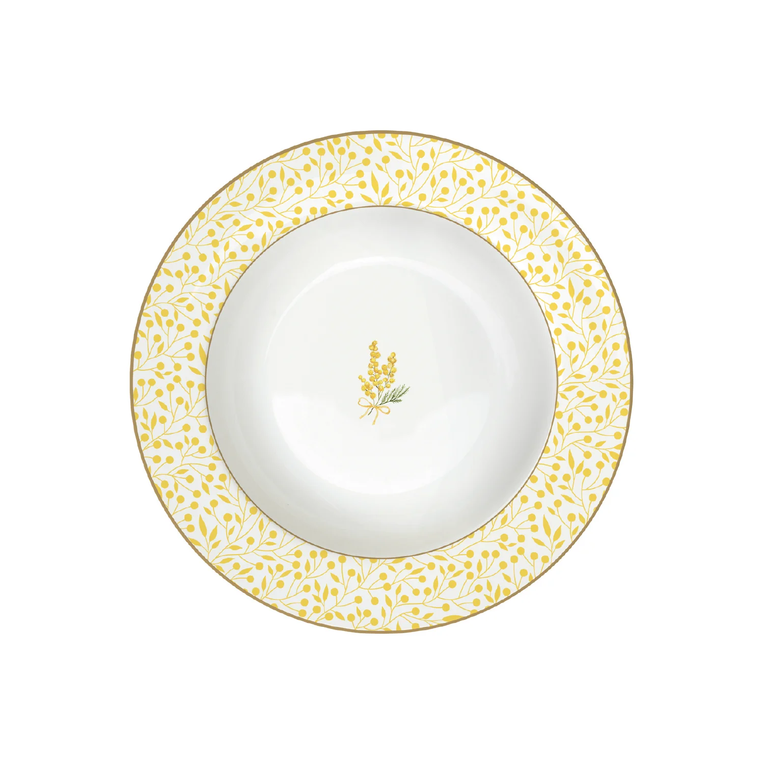 Assiette creuse en porcelaine Ø 21,5 cm MIMOSA
