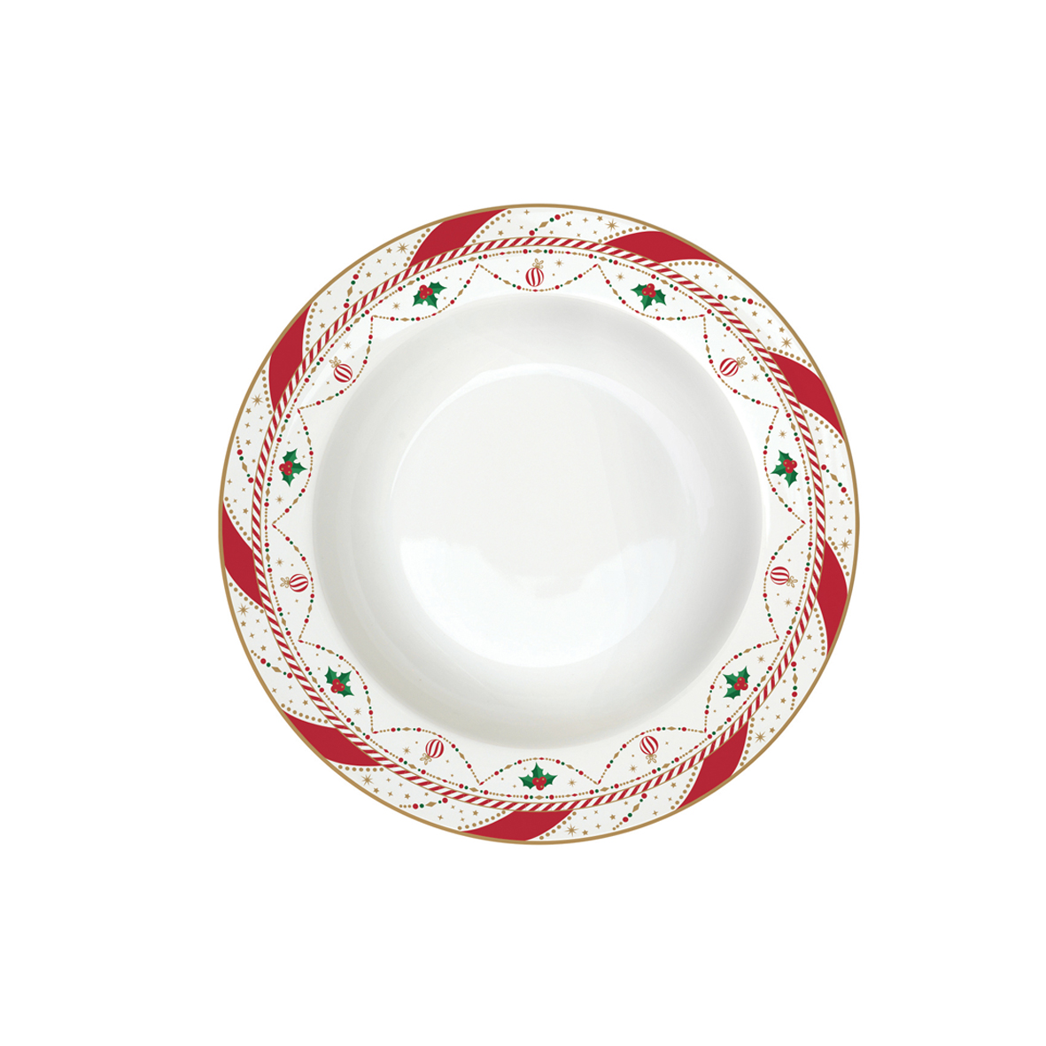 Assiette soup en porcelaine Ø 21,5 cm NUTCRACKER TWIST