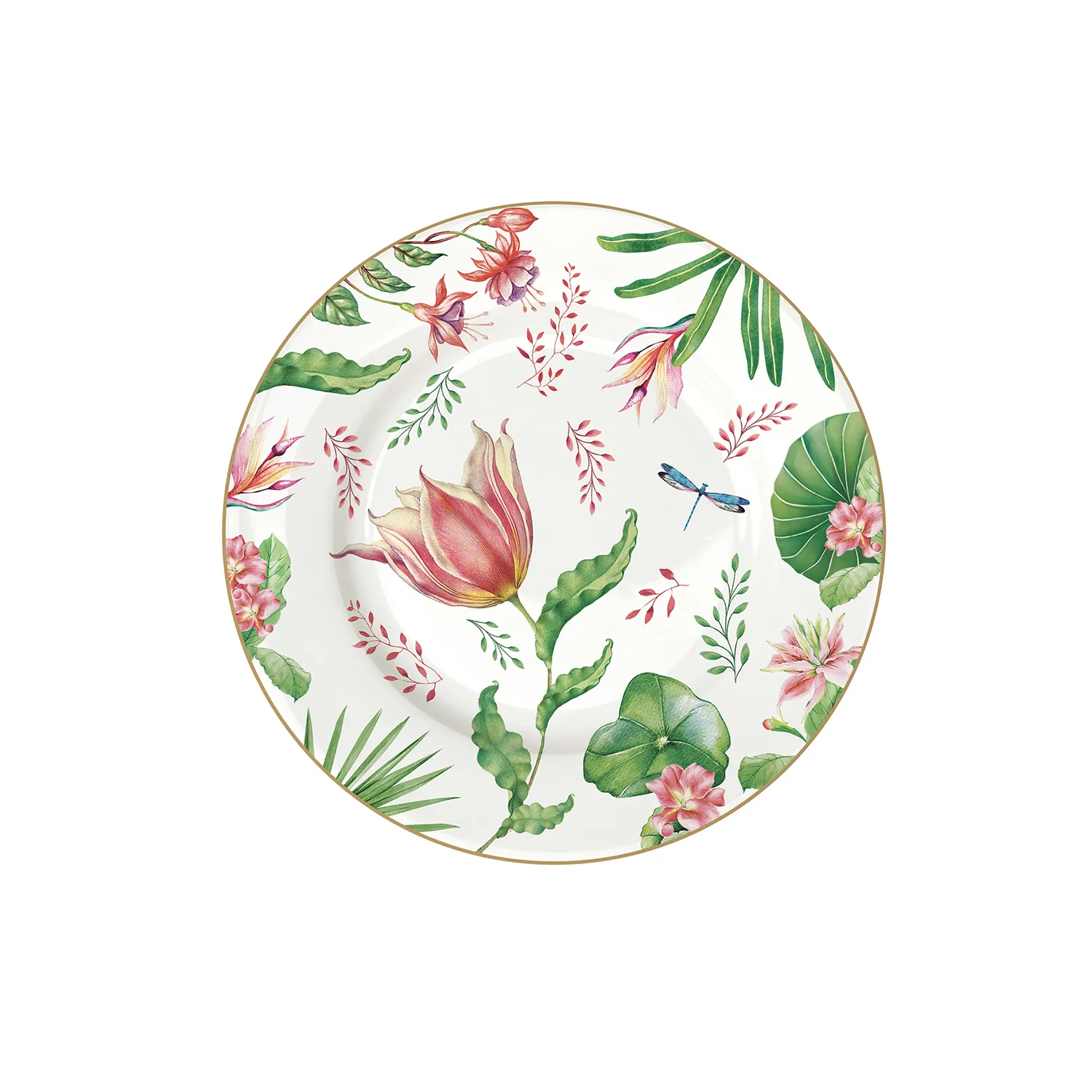Dessert plate in porcelain Ø 19 cm BOTANIC CHIC