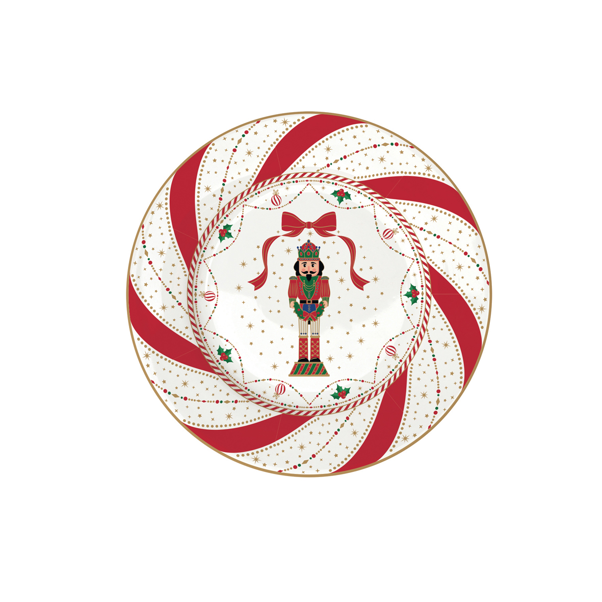 Assiette dessert en porcelaine Ø 19 cm NUTCRACKER TWIST