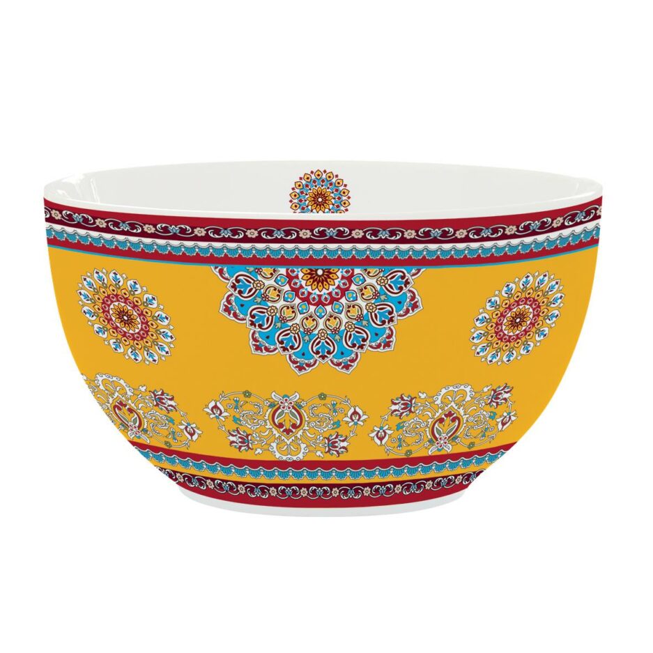Set 6 ciotole in porcellana dia.12 cm. YELLOW