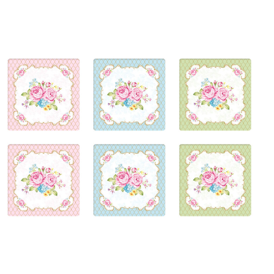 Set 6 sottobicchieri in sughero 10.5x10.5cm