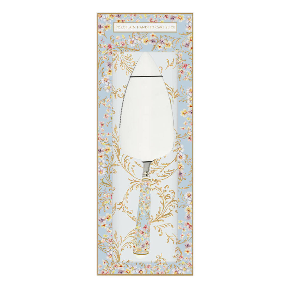 Porcelain handled cake slicer MAJESTIC FLOWERS