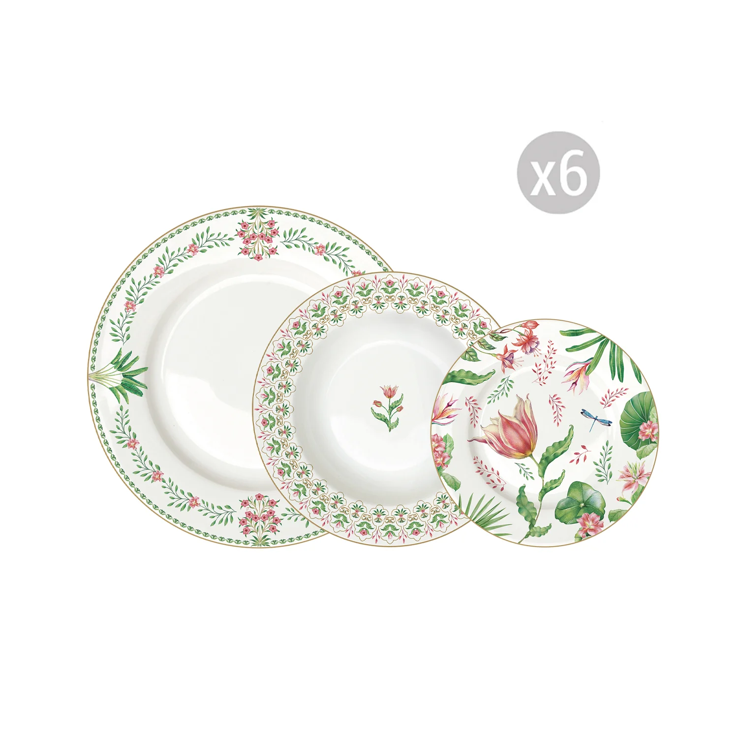 Table service 18 pieces BOTANIC CHIC