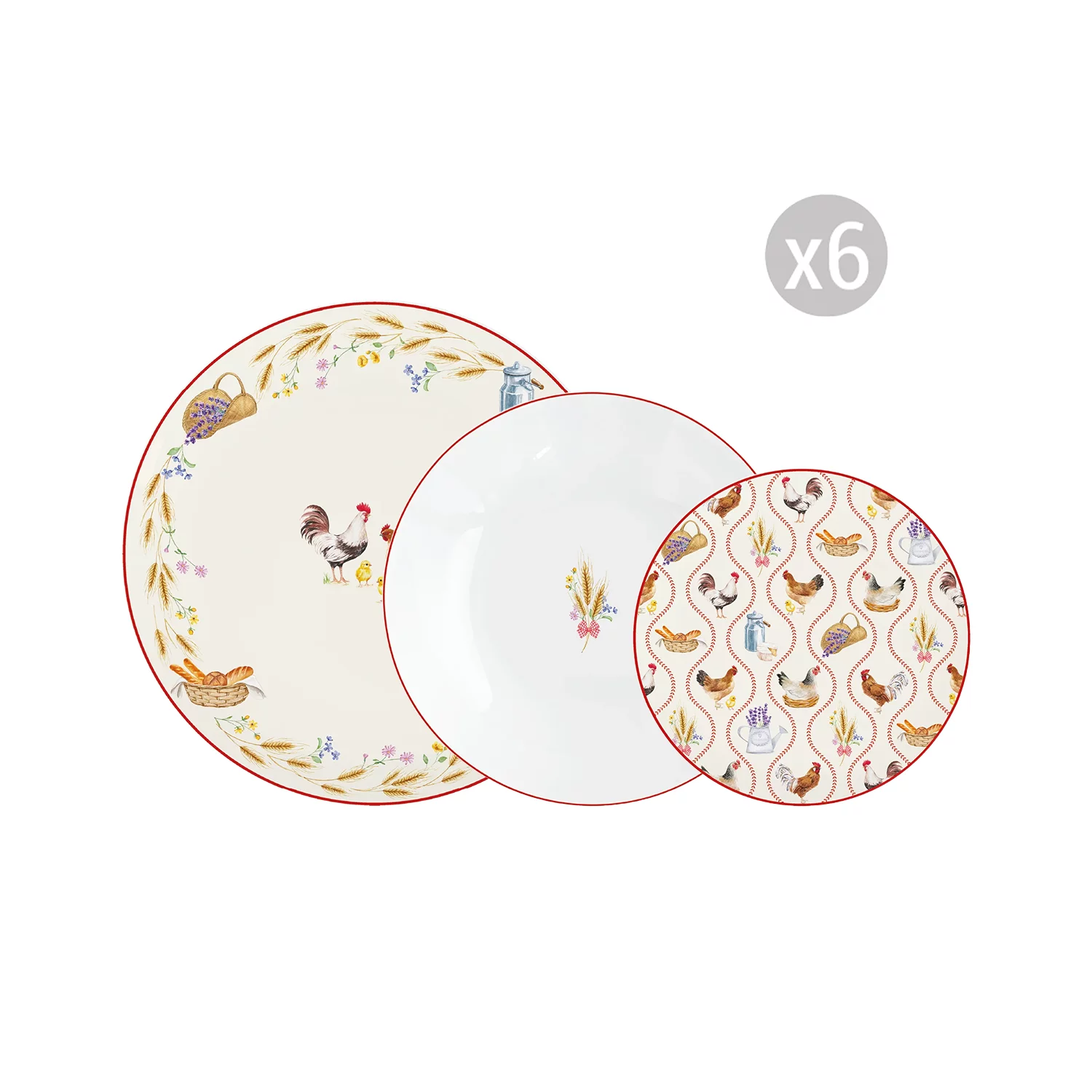 Table service 18 pieces COUNTRY LIFE