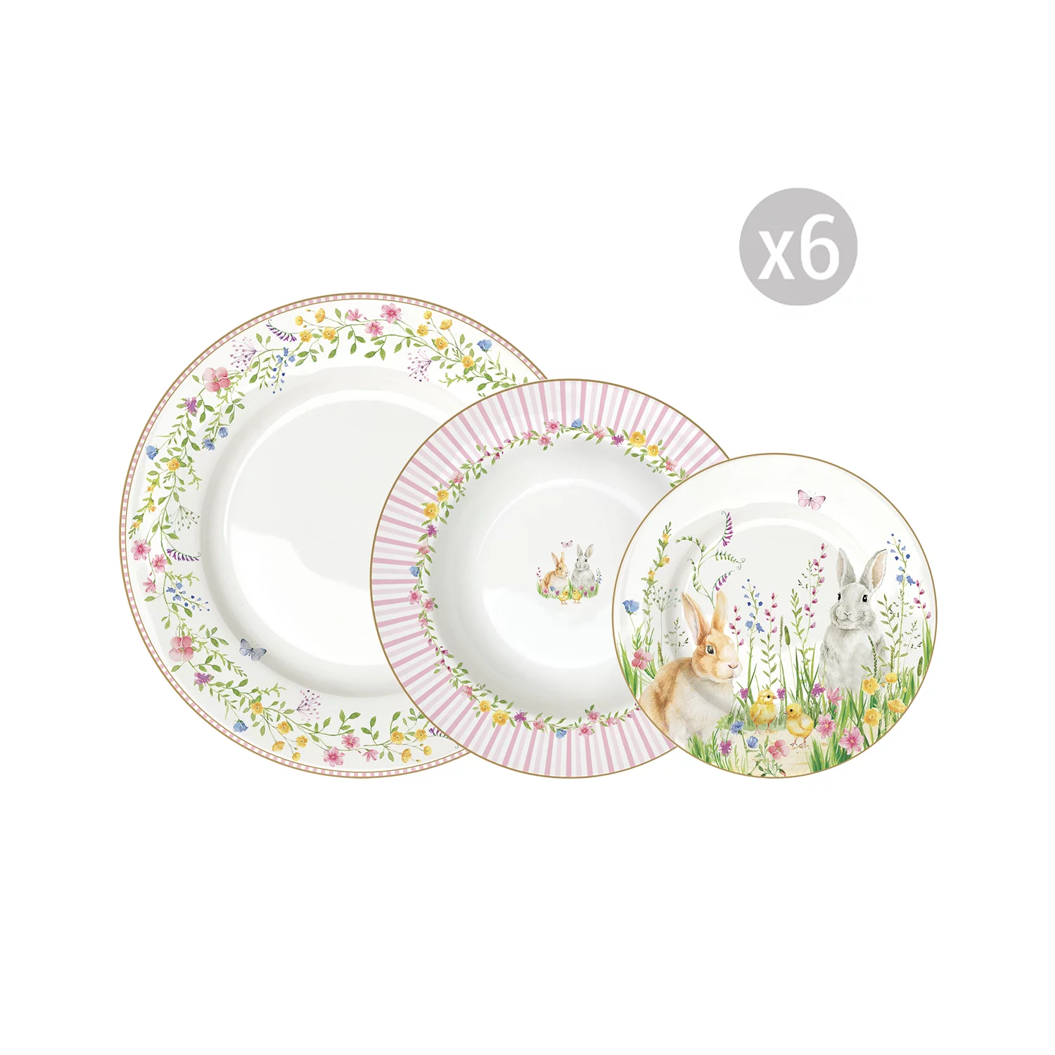 Table service 18 pieces HAPPY EASTER