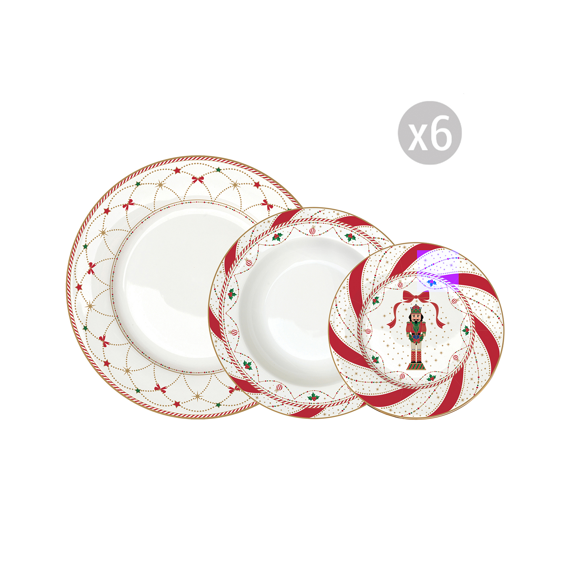 Servizio da tavola 18 pezzi NUTCRACKER TWIST