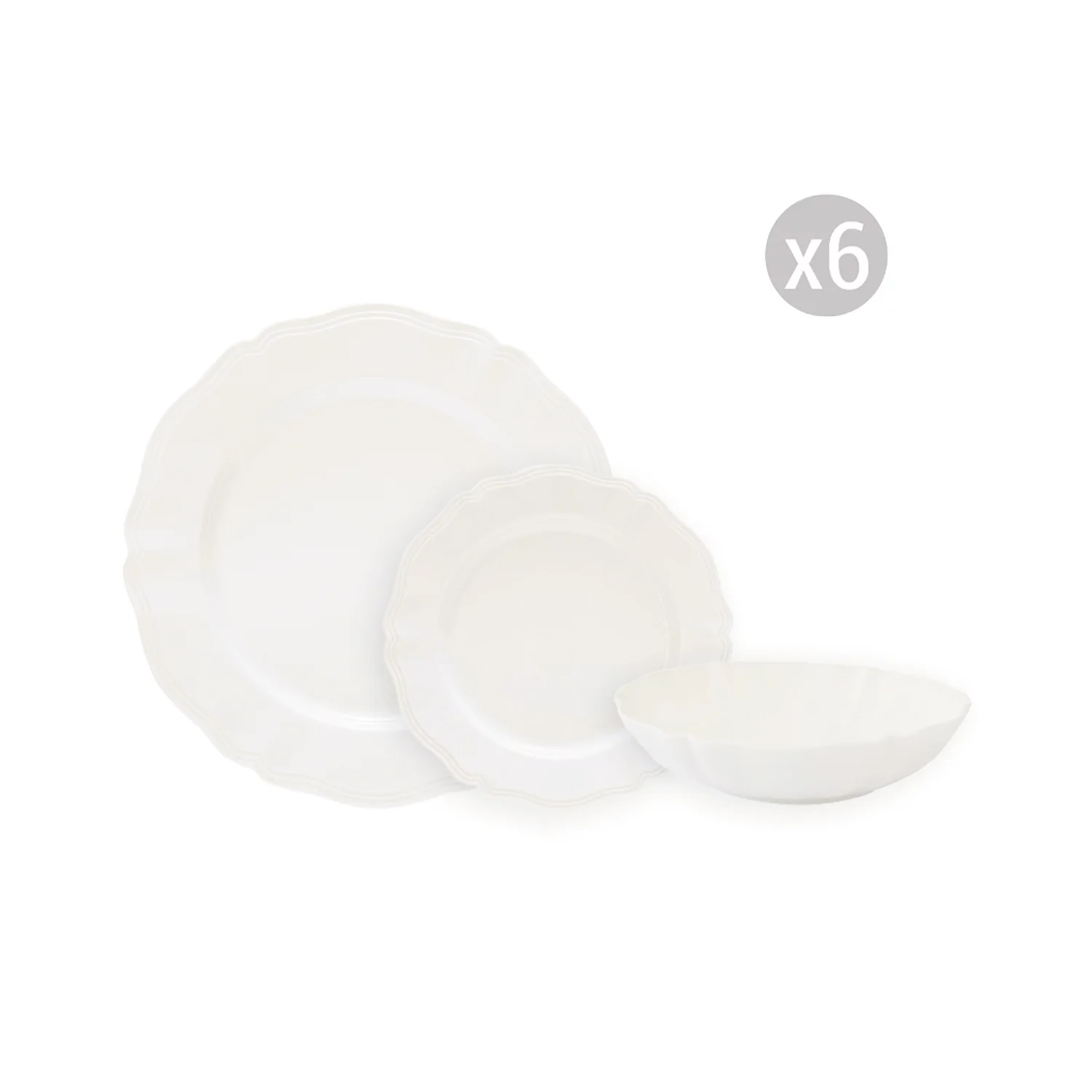 Table service 18 pieces PERLE