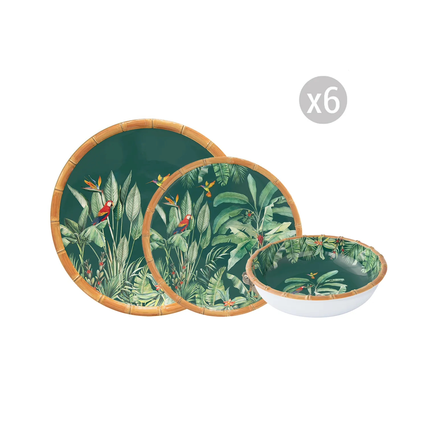 Set de vaisselle 18 pièces ZANZIBAR
