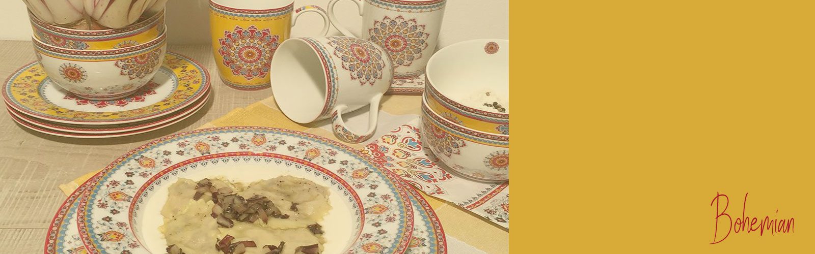 Tavola Pasqua collezione Bohemian